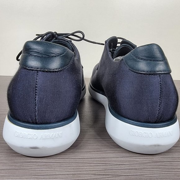 Giorgio Armani Textured Canvas Sneakers, Size 7 - Picture 5 of 11